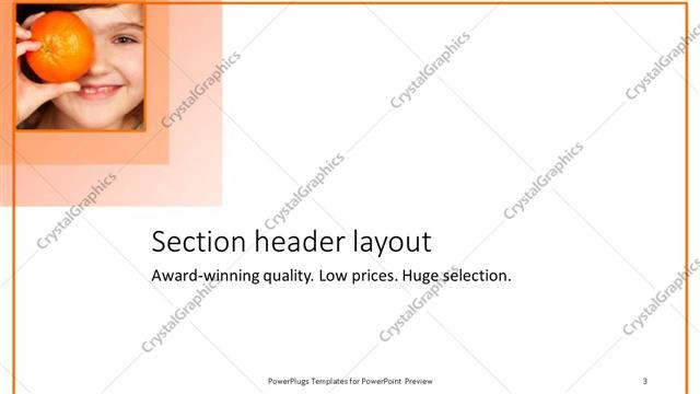 Section Header presentation slide layout