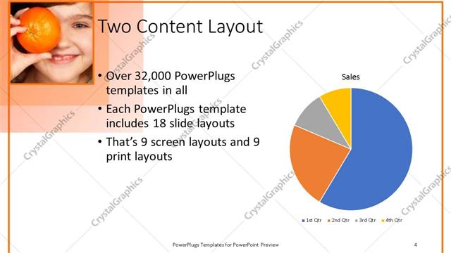 Two Content presentation slide layout