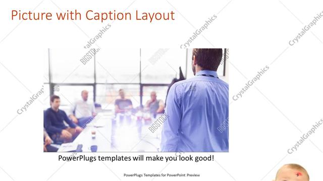 Picture with Caption presentation slide layout