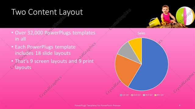 Two Content presentation slide layout