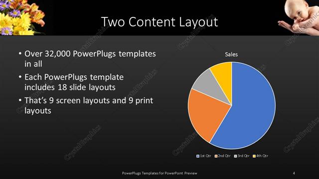 Two Content presentation slide layout