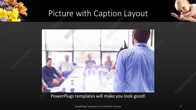 Picture with Caption presentation slide layout