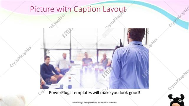 Picture with Caption presentation slide layout