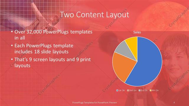 Two Content presentation slide layout