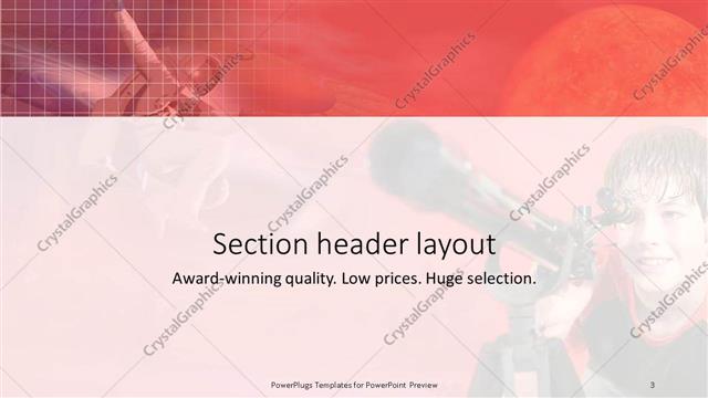 Section Header presentation slide layout