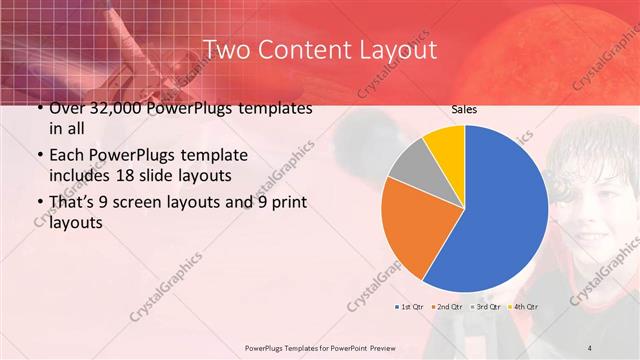 Two Content presentation slide layout
