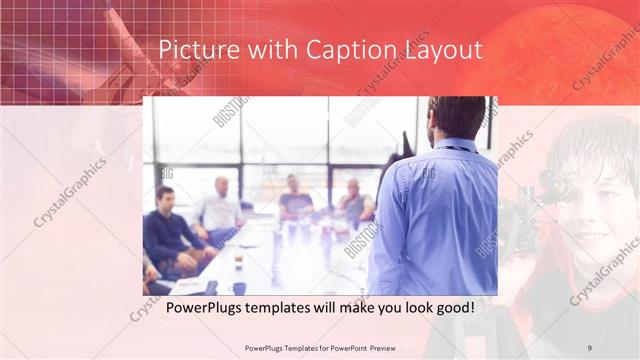 Picture with Caption presentation slide layout