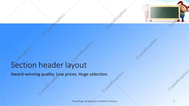 Section Header presentation slide layout