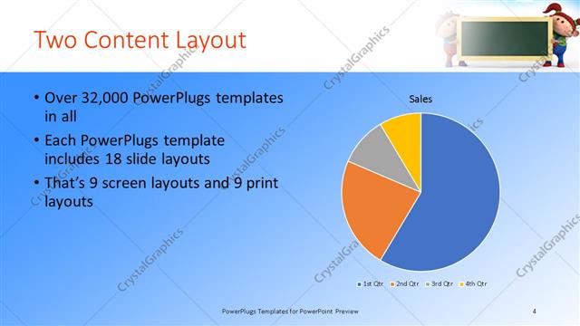 Two Content presentation slide layout