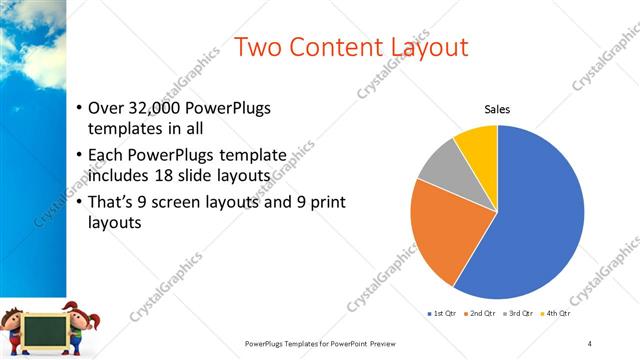 Two Content presentation slide layout