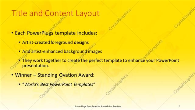 Title and Content presentation slide layout