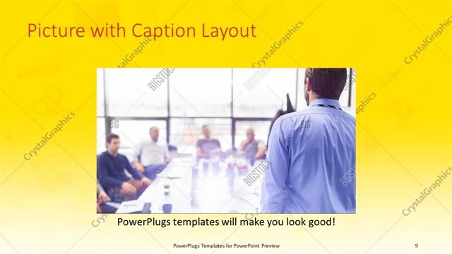 Picture with Caption presentation slide layout