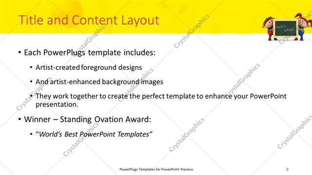 Title and Content presentation slide layout