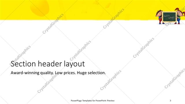Section Header presentation slide layout