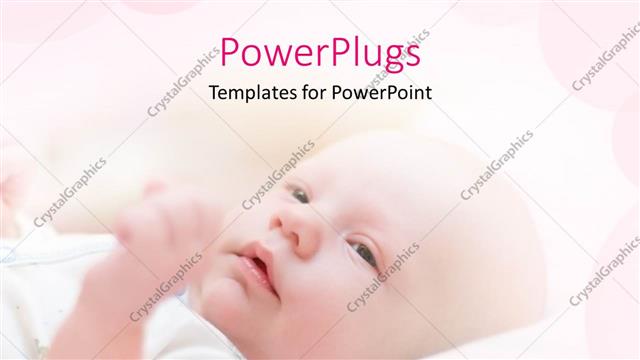  Presentation with cute - A cute child with a pinkish background and place for text