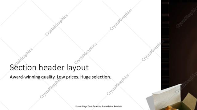Section Header presentation slide layout