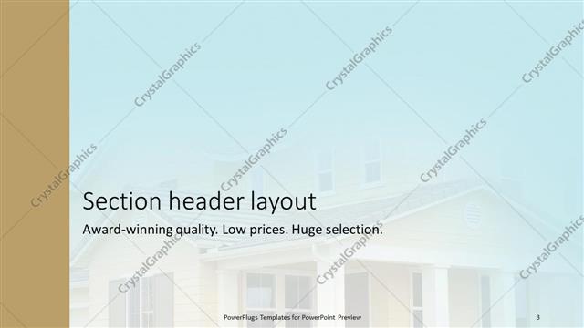 Section Header presentation slide layout
