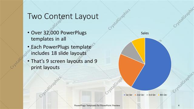 Two Content presentation slide layout