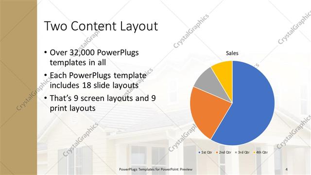 Two Content presentation slide layout