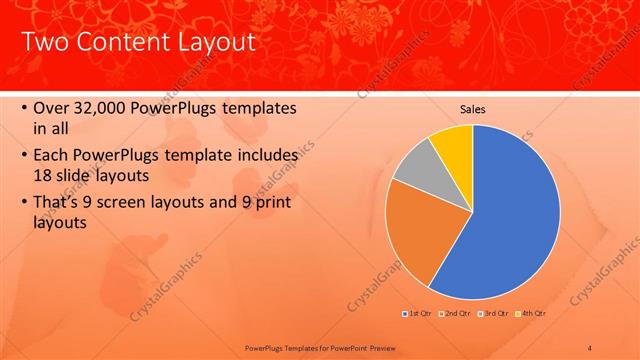 Two Content presentation slide layout