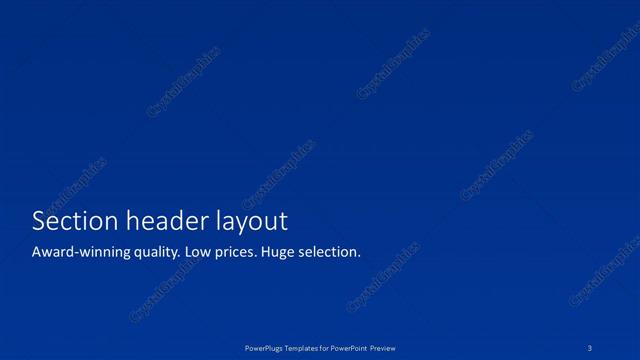 Section Header presentation slide layout