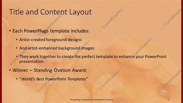 Title and Content presentation slide layout