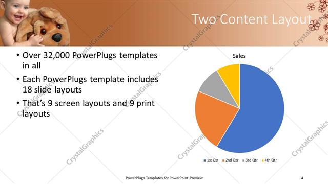 Two Content presentation slide layout
