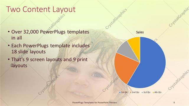 Two Content presentation slide layout
