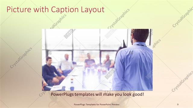 Picture with Caption presentation slide layout