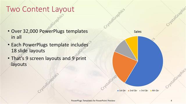 Two Content presentation slide layout