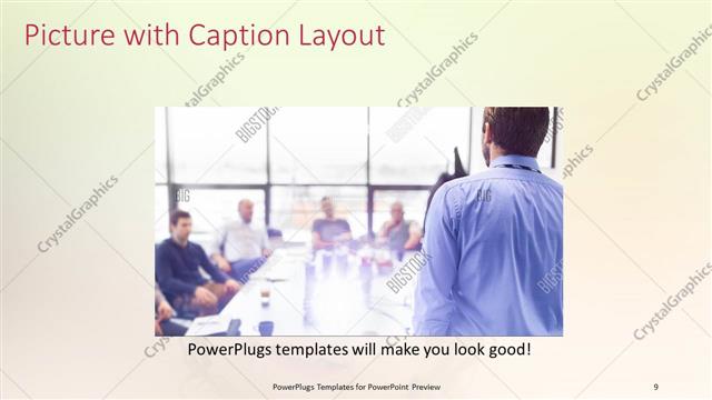 Picture with Caption presentation slide layout