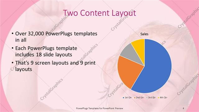 Two Content presentation slide layout