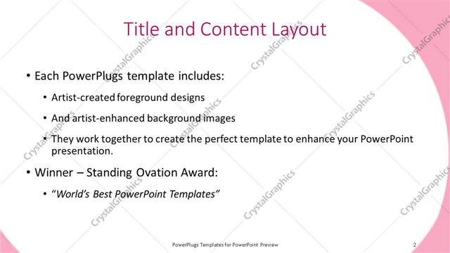 Title and Content presentation slide layout