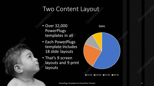 Two Content presentation slide layout