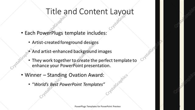 Title and Content presentation slide layout