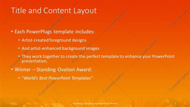 Title and Content presentation slide layout