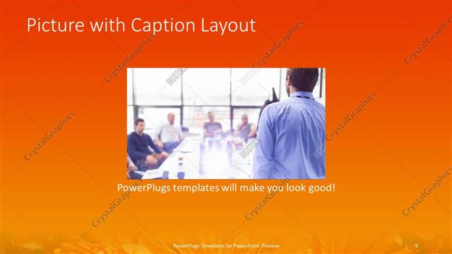Picture with Caption presentation slide layout