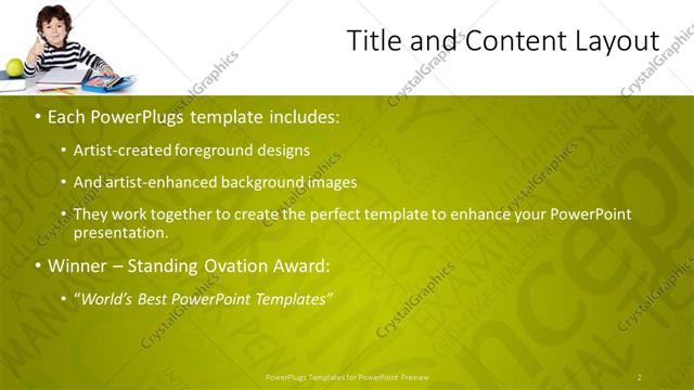 Title and Content presentation slide layout