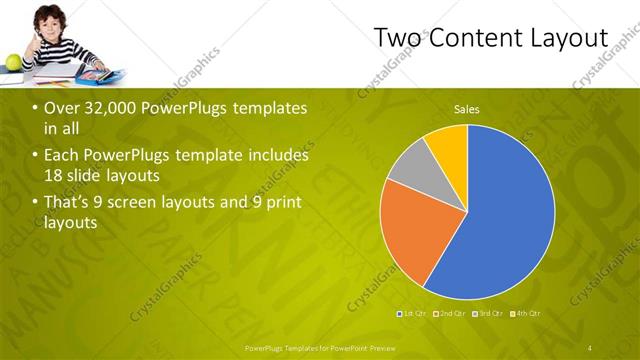 Two Content presentation slide layout