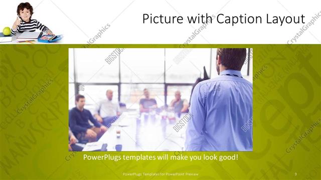 Picture with Caption presentation slide layout