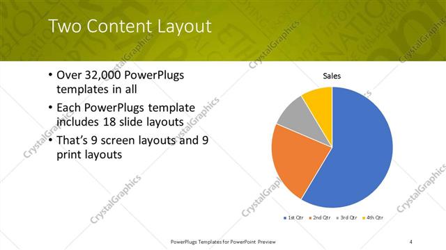 Two Content presentation slide layout
