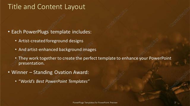 Title and Content presentation slide layout