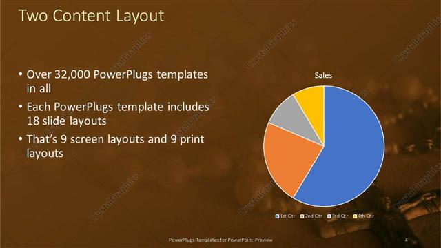 Two Content presentation slide layout