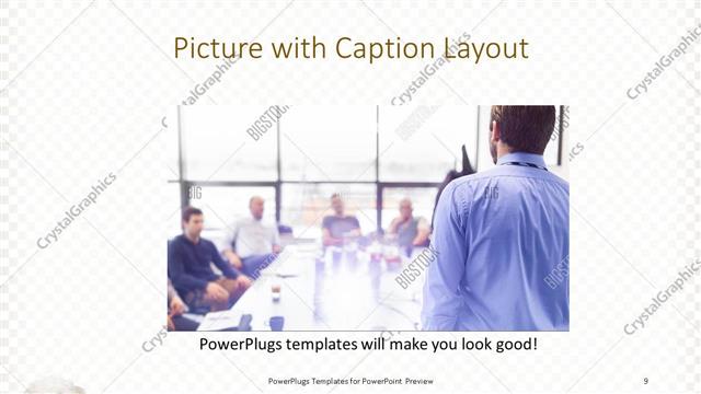 Picture with Caption presentation slide layout