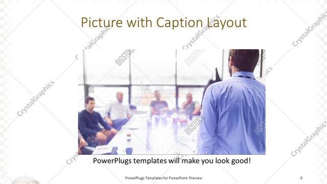 Picture with Caption presentation slide layout