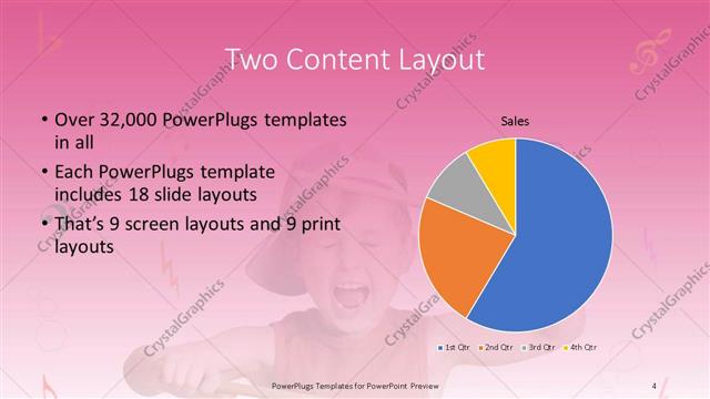 Two Content presentation slide layout