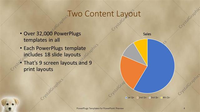 Two Content presentation slide layout