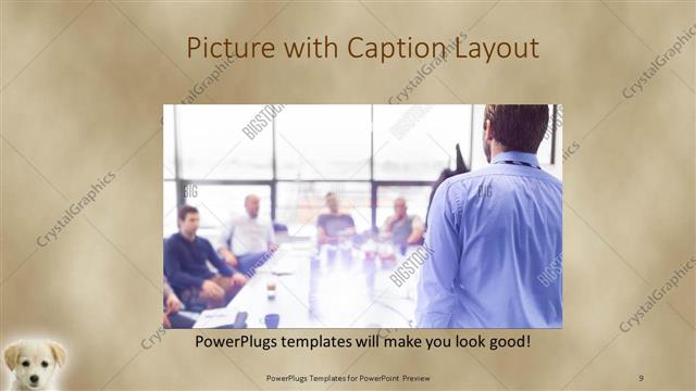 Picture with Caption presentation slide layout