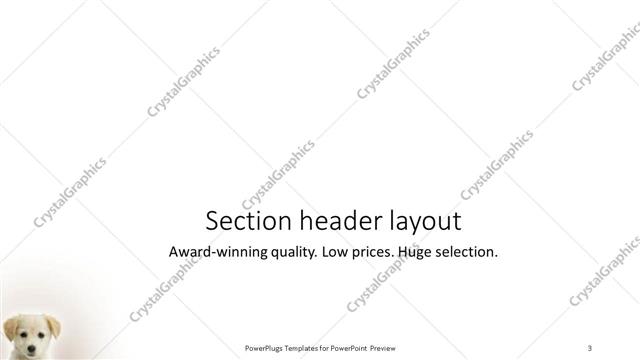 Section Header presentation slide layout
