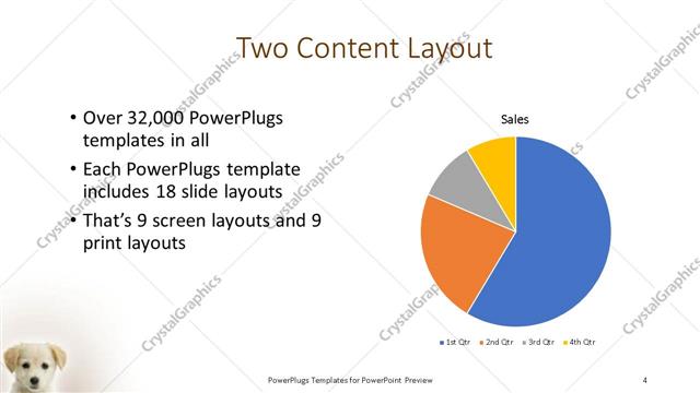 Two Content presentation slide layout